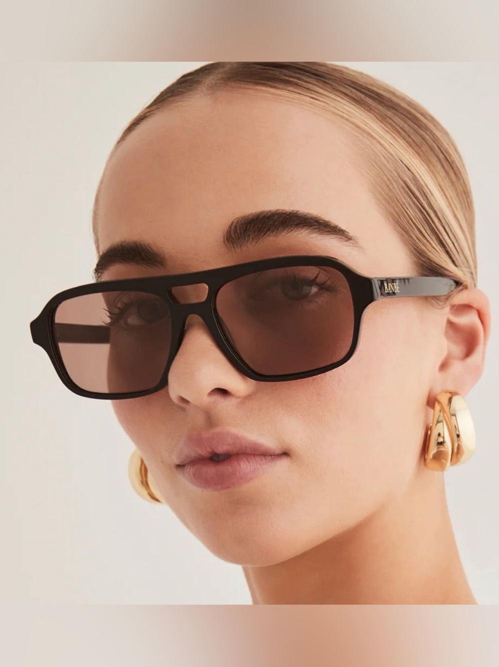 Banbe The Delevigne Black & Carmel Sunglasses
